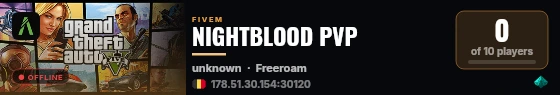 NIGHTBLOOD PVP live status badge