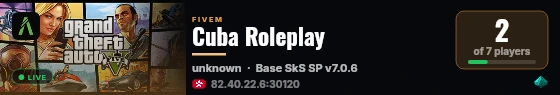 Cuba Roleplay live status badge