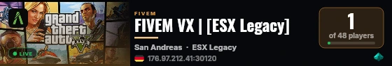 FIVEM VX | [ESX Legacy] live status badge