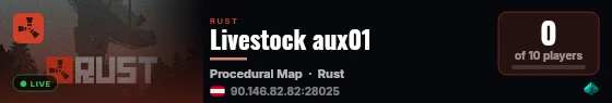 Livestock aux01 live status badge