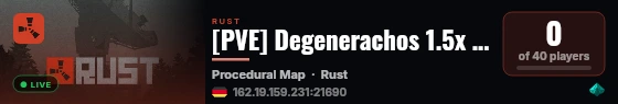 [PVE] Degenerachos 1.5x | SkillTree | RaidableBases live status badge
