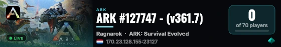 ARK #127747 - (v361.7) live status badge