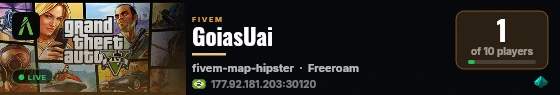 GoiasUai live status badge