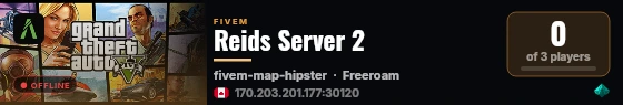 Reids Server 2 live status badge