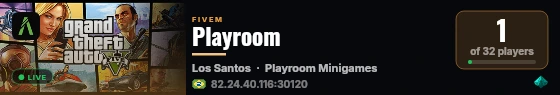 Playroom live status badge