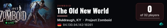 The Old New World live status badge
