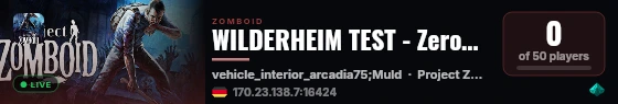 WILDERHEIM TEST - Zerow - Private Mods live status badge