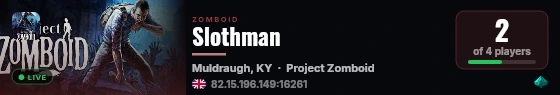 Slothman live status badge