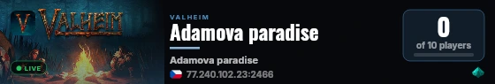 Adamova paradise live status badge