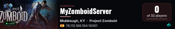 MyZomboidServer live status badge