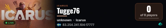 Tugge76 live status badge