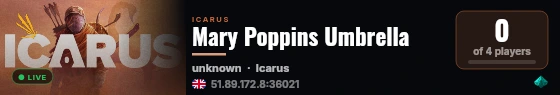 Mary Poppins Umbrella live status badge
