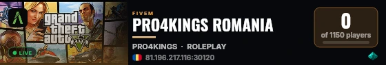 PRO4KINGS ROMANIA live status badge