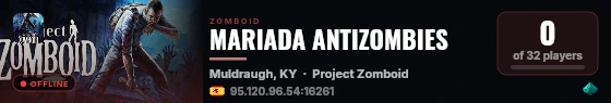 MARIADA ANTIZOMBIES live status badge