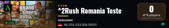 ^2Rush Romania Teste live status badge