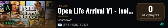 Open Life Arrival V1 - Isolated Dev live status badge