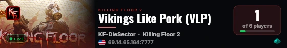 Vikings Like Pork (VLP) live status badge