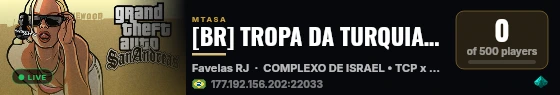 [BR] TROPA DA TURQUIA | COMPLEXO DE ISRAEL | TCP x CV | BRASIL PVP live status badge