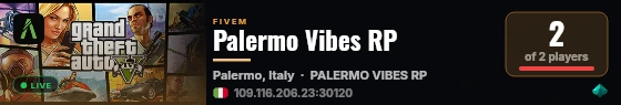 Palermo Vibes RP live status badge
