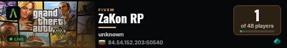 ZaKon RP live status badge