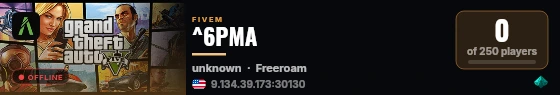 ^6PMA live status badge