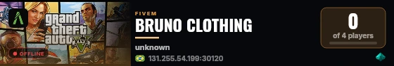BRUNO CLOTHING live status badge