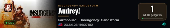 Audrey! live status badge