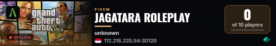 JAGATARA ROLEPLAY live status badge