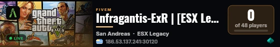 Infragantis-ExR | [ESX Legacy] live status badge