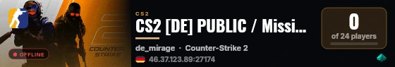 CS2 [DE] PUBLIC / Missions and Rewards live status badge