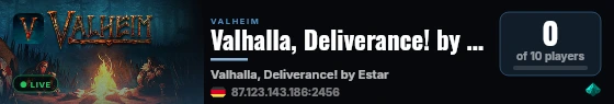 Valhalla, Deliverance! by Estaran live status badge