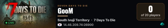 GooM live status badge