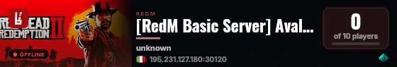 [RedM Basic Server] Avalon Framewrok live status badge