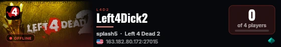 Left4Dick2 live status badge
