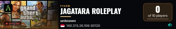 JAGATARA ROLEPLAY live status badge
