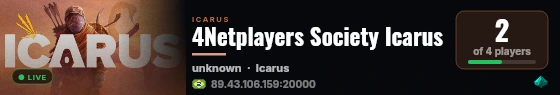 4Netplayers Society Icarus live status badge