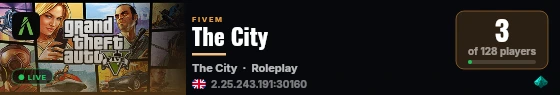 The City live status badge