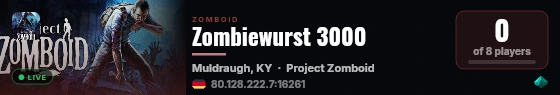 Zombiewurst 3000 live status badge