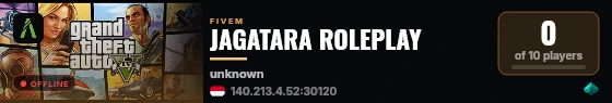 JAGATARA ROLEPLAY live status badge