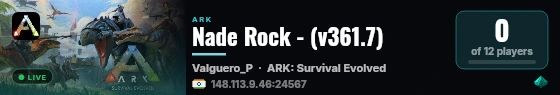 Nade Rock - (v361.7) live status badge