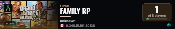 FAMILY RP live status badge