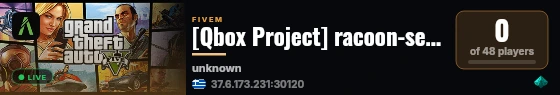 [Qbox Project] racoon-server live status badge