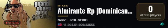 Almirante Rp |Dominicano | latino |Comunidad |Semi-Rol | optimizado | 300MB |Nueva Ip live status badge