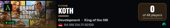 KOTH live status badge
