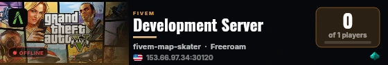 Development Server live status badge