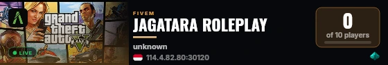 JAGATARA ROLEPLAY live status badge