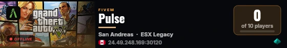 Pulse live status badge