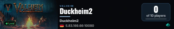 Duckheim2 live status badge