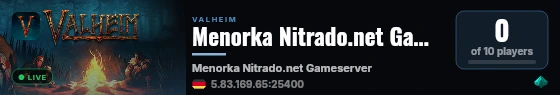 Menorka Nitrado.net Gameserver live status badge