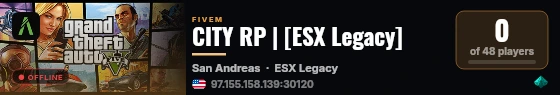 CITY RP | [ESX Legacy] live status badge